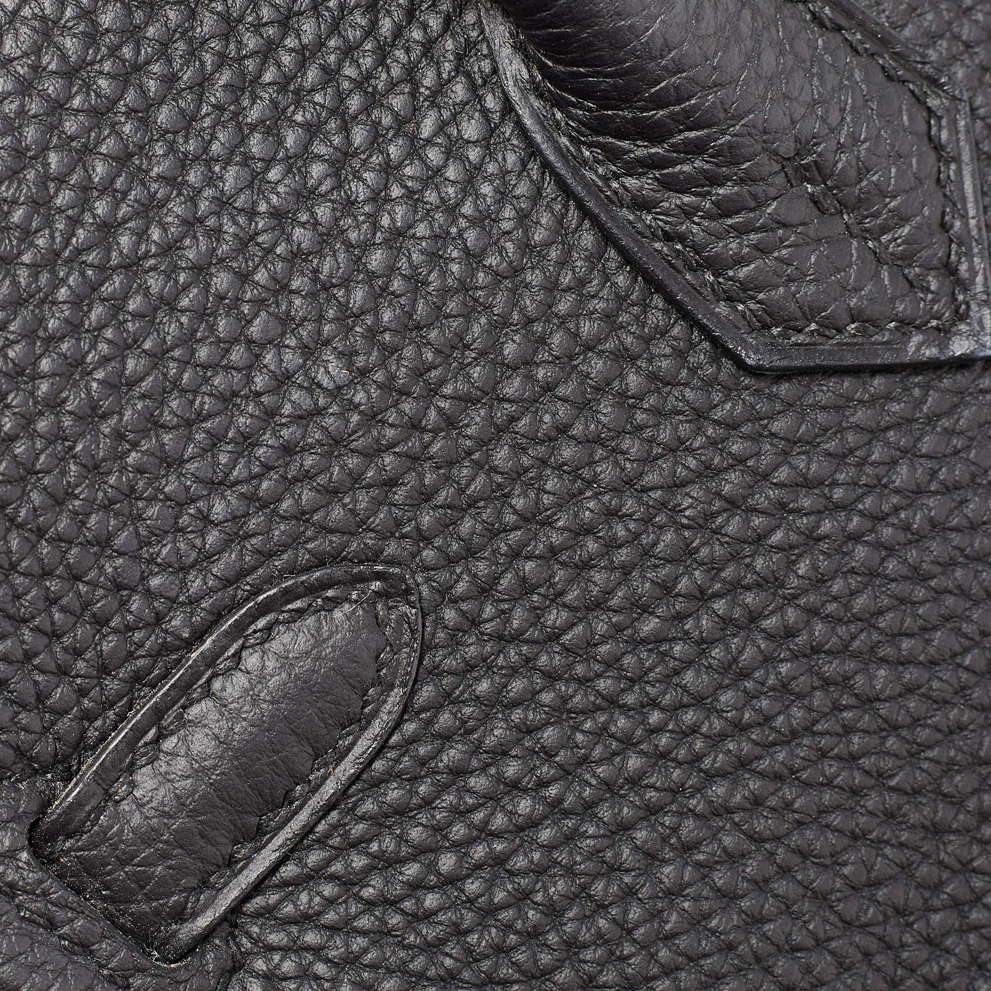 Hermes Black Togo Leather Palladium Finish Birkin 25 Bag 1
