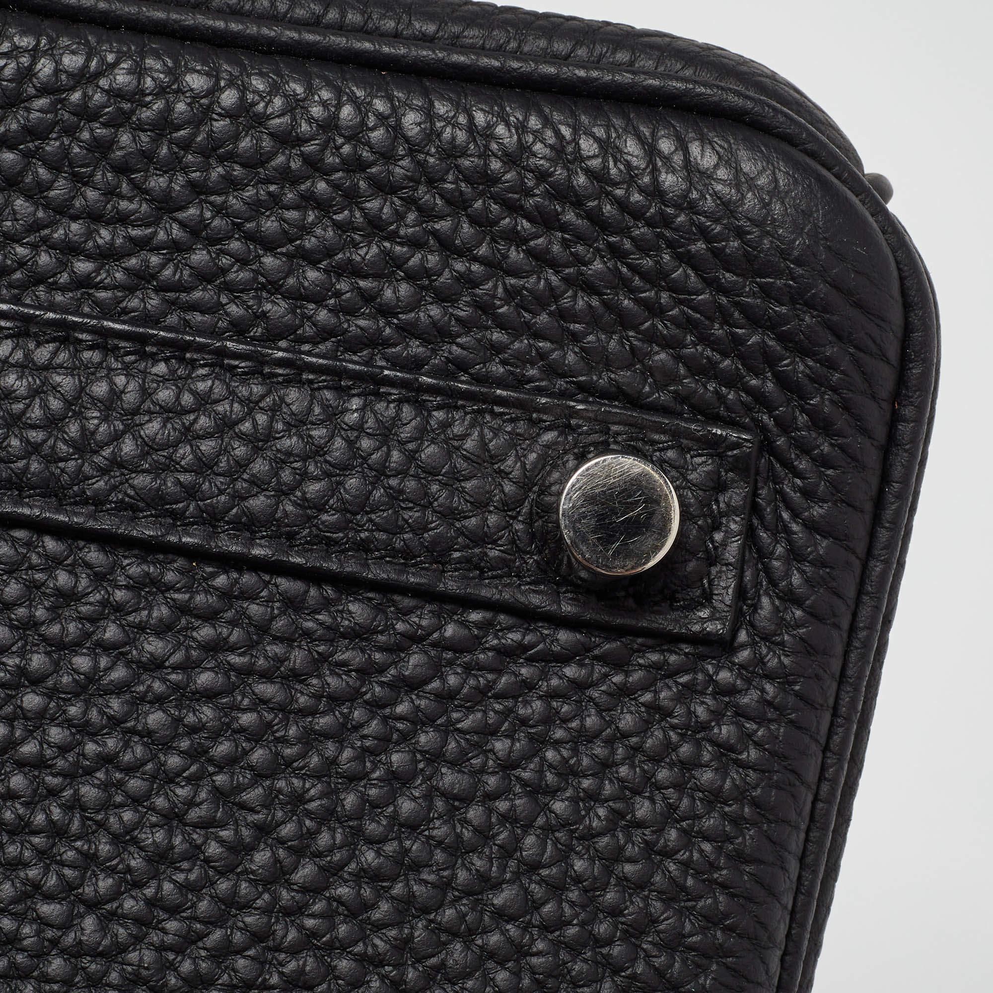 Hermes Black Togo Leather Palladium Finish Birkin 25 Bag 3