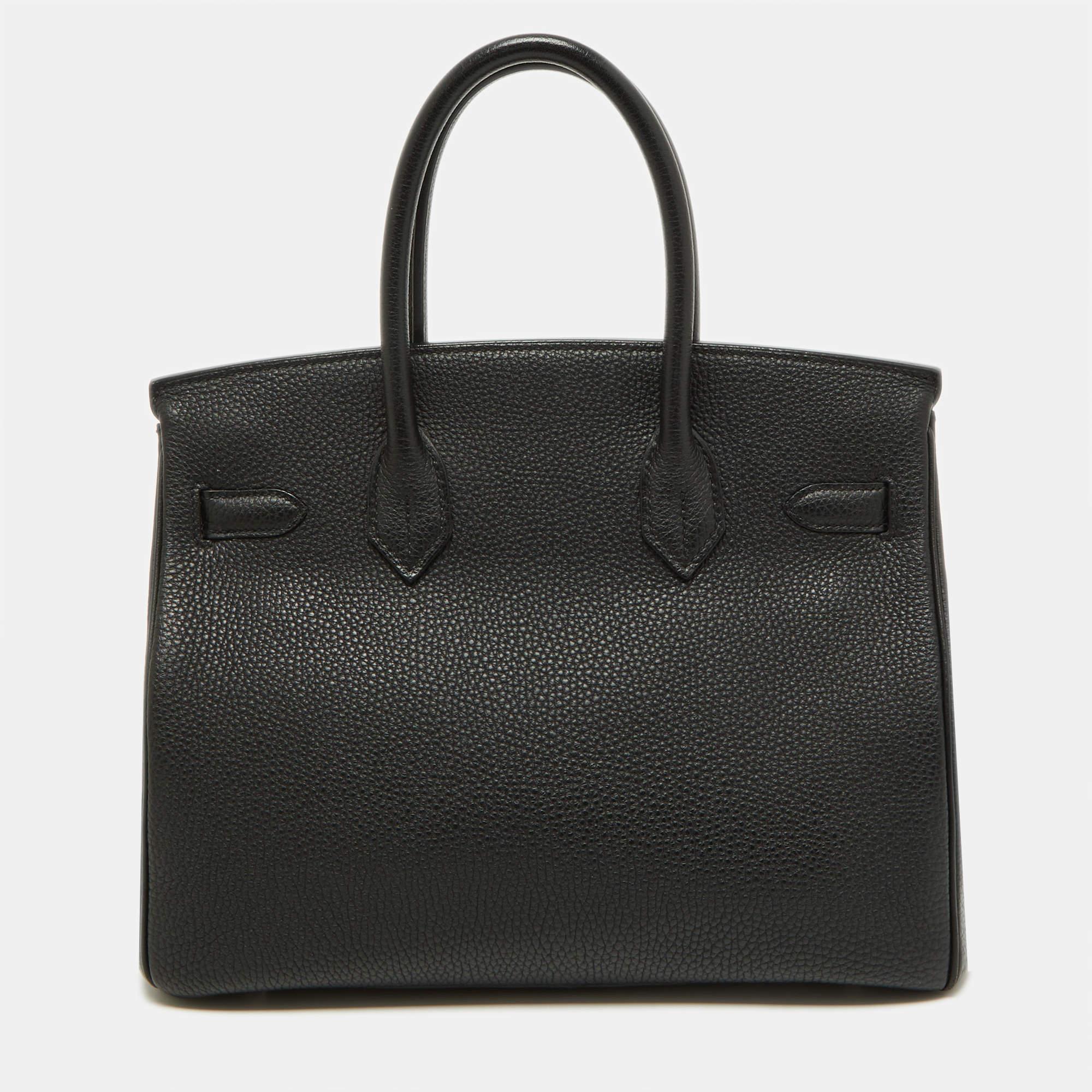 Hermes Black Togo Leather Palladium Finish Birkin 30 Bag 11
