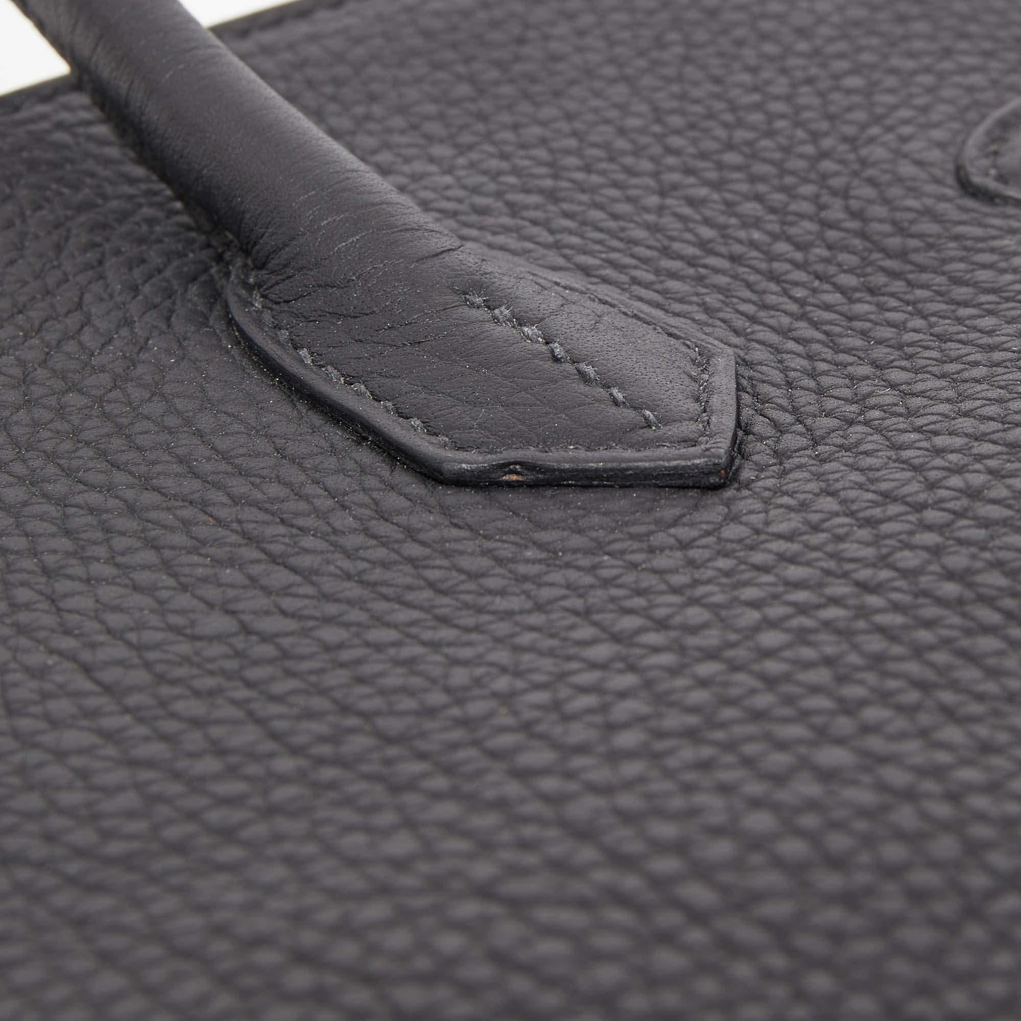 Hermes Black Togo Leather Palladium Finish Birkin 35 Bag 9