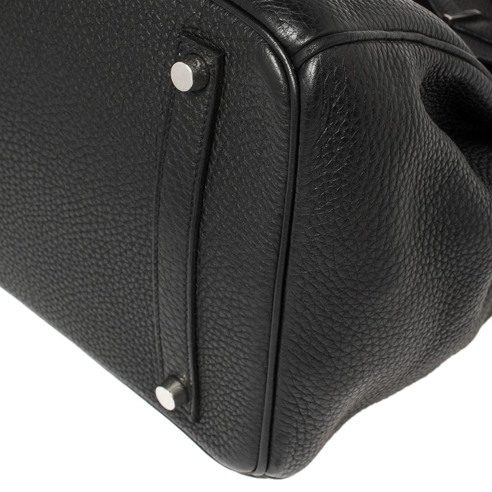 Hermes Black Togo Leather Palladium Hardware Birkin 35 Bag 11