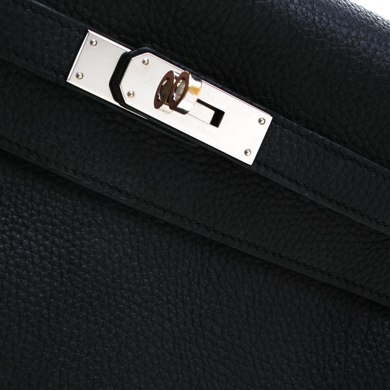 Hermes Black Togo Leather Palladium Hardware Kelly Retourne 32 Bag 6