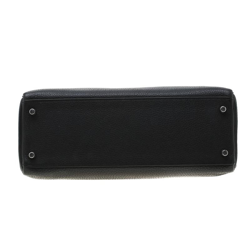 Hermes Black Togo Leather Palladium Hardware Kelly Retourne 32 Bag 1