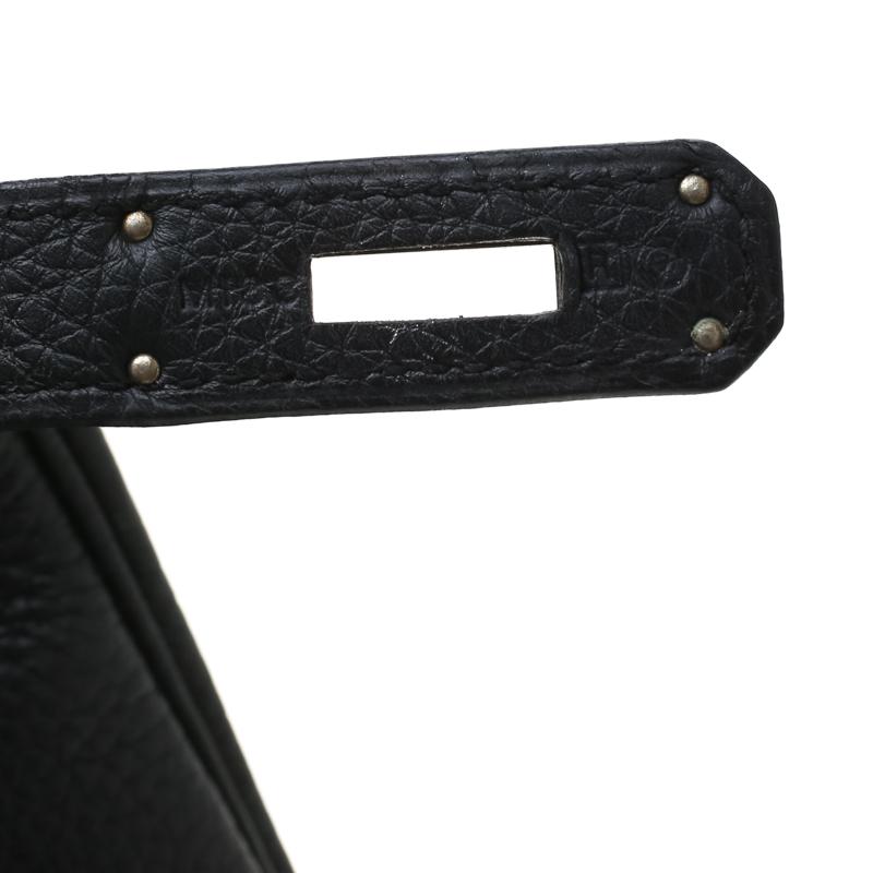 Hermes Black Togo Leather Palladium Hardware Kelly Retourne 32 Bag 3