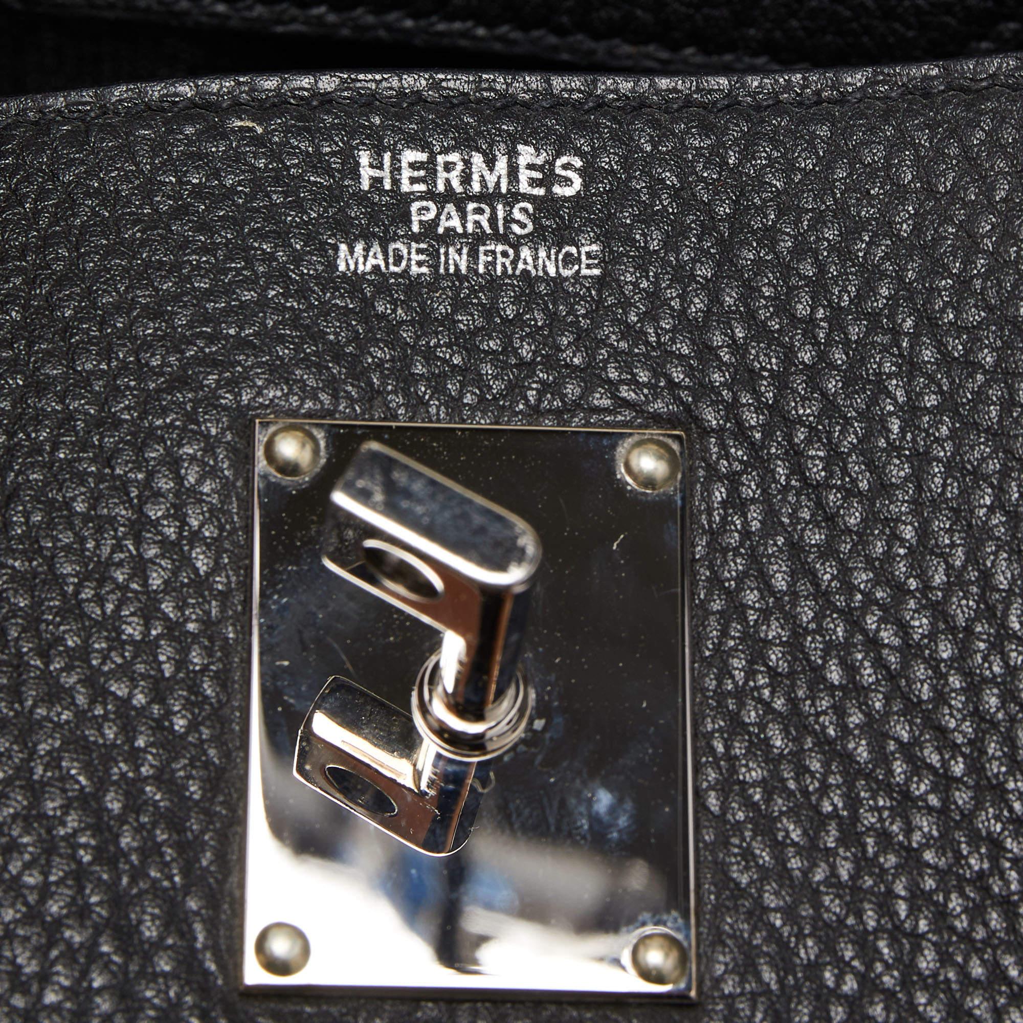 Hermes Black Togo Leather Palladium Plated HAC Birkin 40 Bag 11