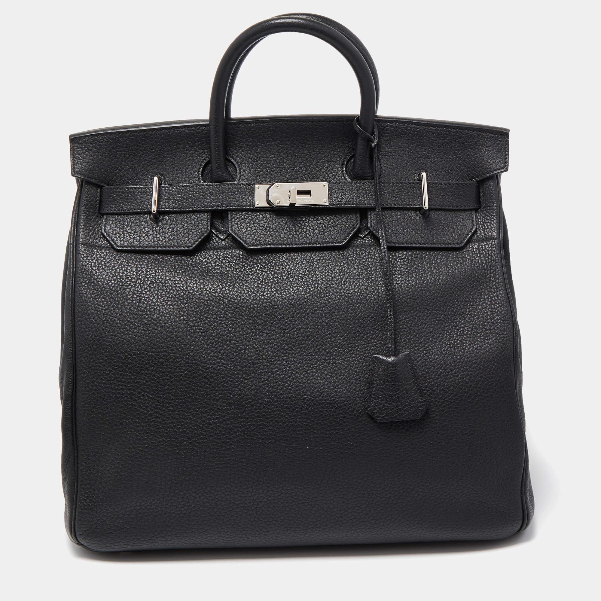 Hermes Black Togo Leather Palladium Plated HAC Birkin 40 Bag 3