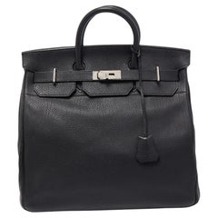 Hermes Black Togo Leather Palladium Plated HAC Birkin 40 Bag