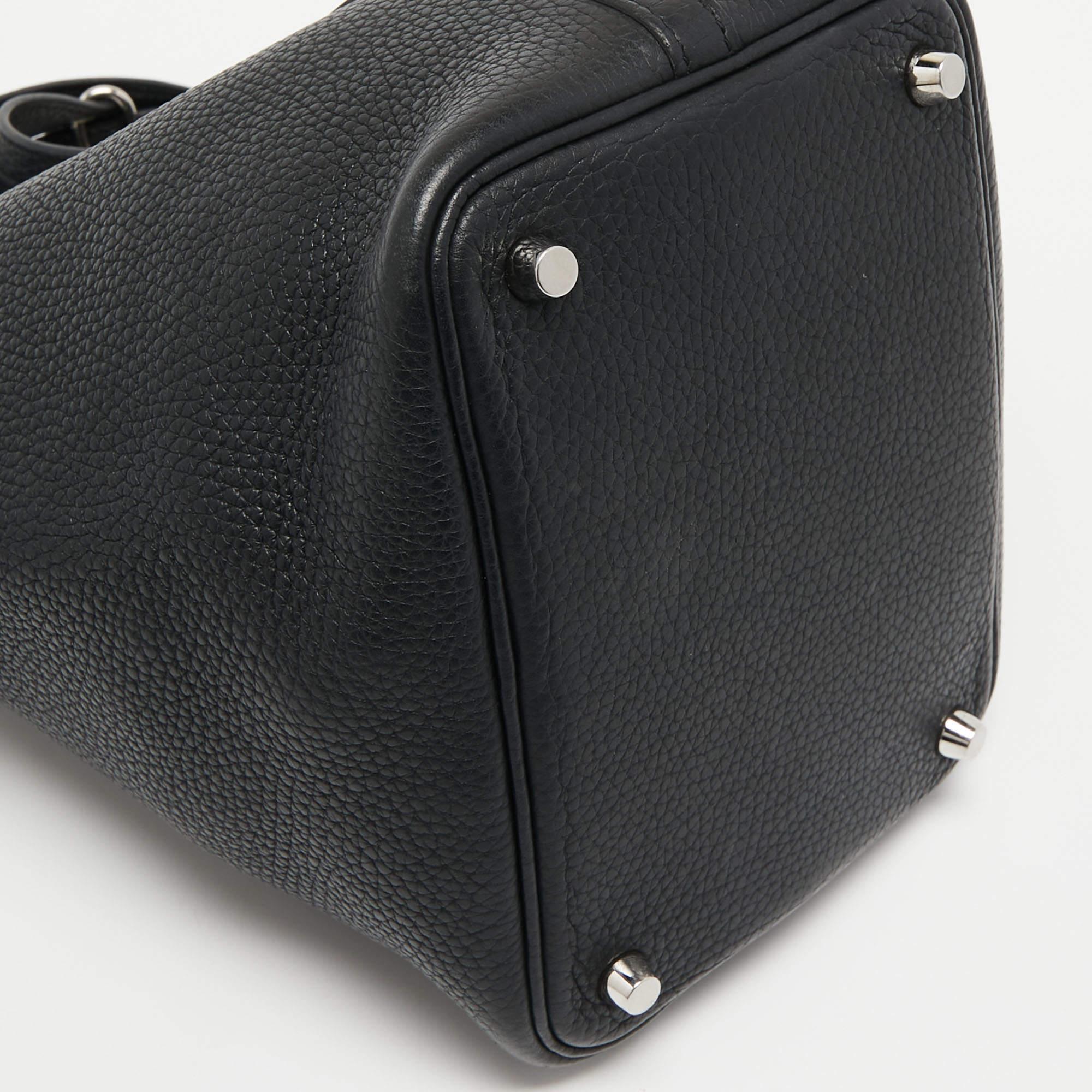 Hermes Black Togo Leather Picotin Lock 18 Bag 6