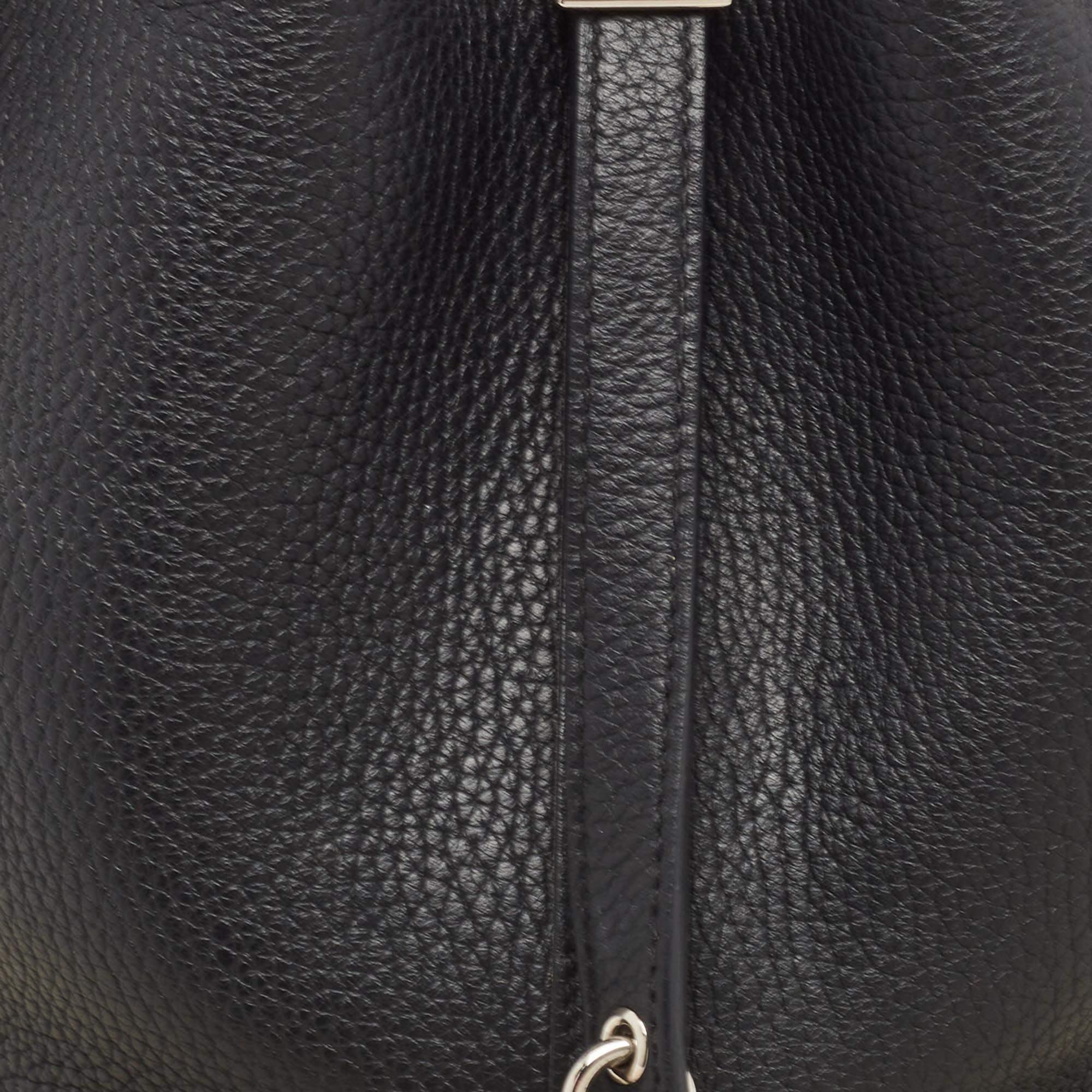 Hermes Black Togo Leather Picotin Lock 18 Bag 1