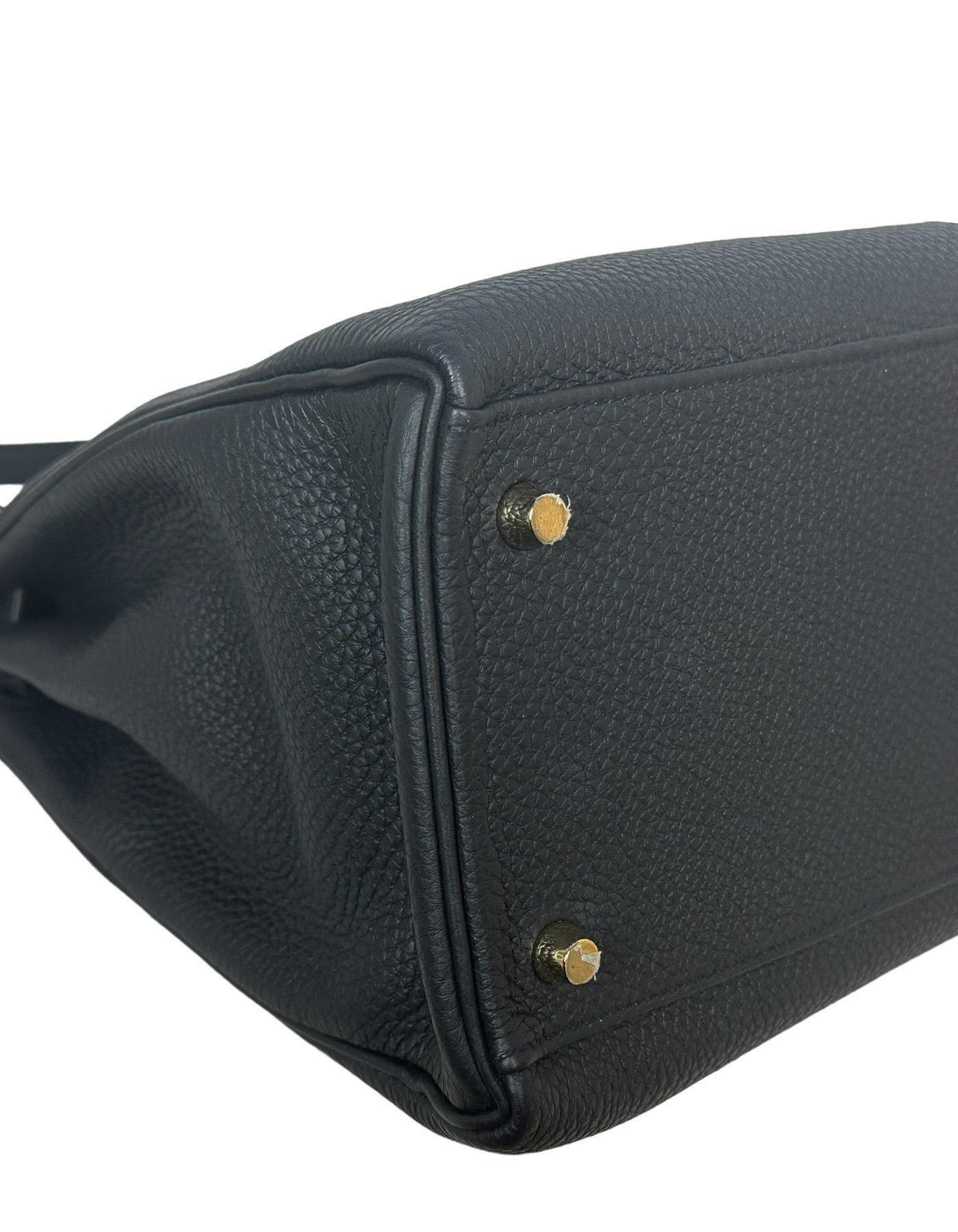 Hermes Black Togo Leather Retourne 35cm Kelly Bag w/ GHW 2