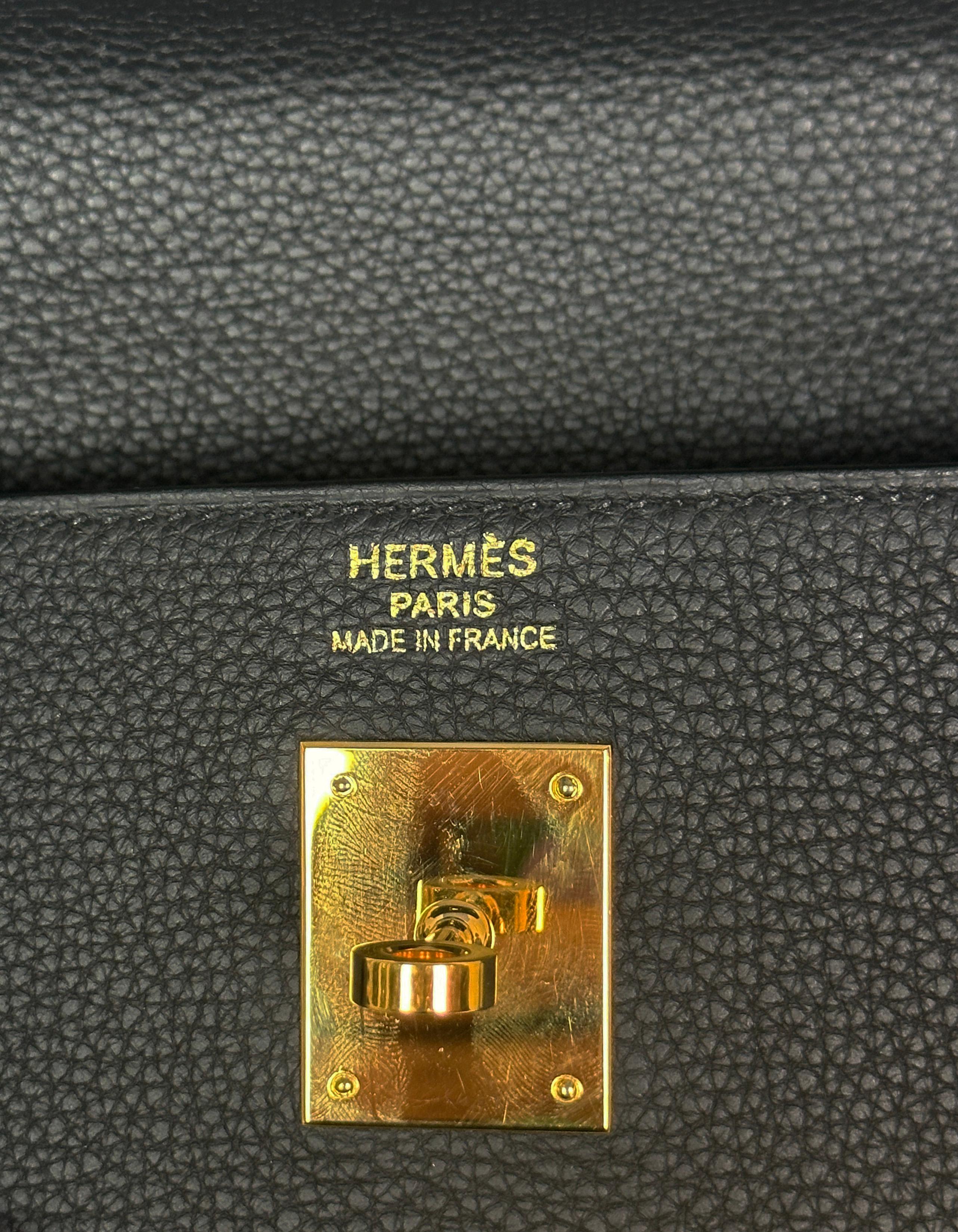 Hermes Black Togo Leather Retourne 35cm Kelly Bag w/ GHW 4