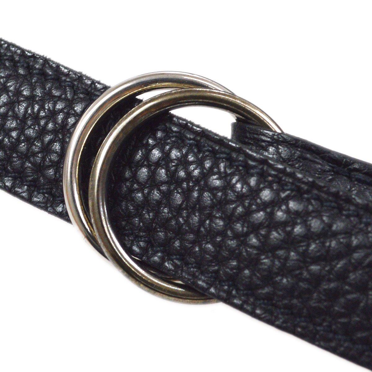 Nero HERMES Borsa con cintura Dogon in pelle nera di Togo con hardware d'argento in vendita