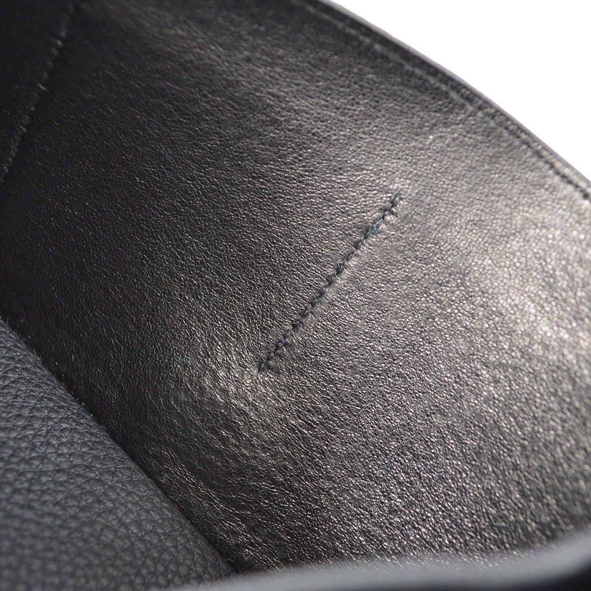 HERMES Borsa con cintura Dogon in pelle nera di Togo con hardware d'argento in vendita 1