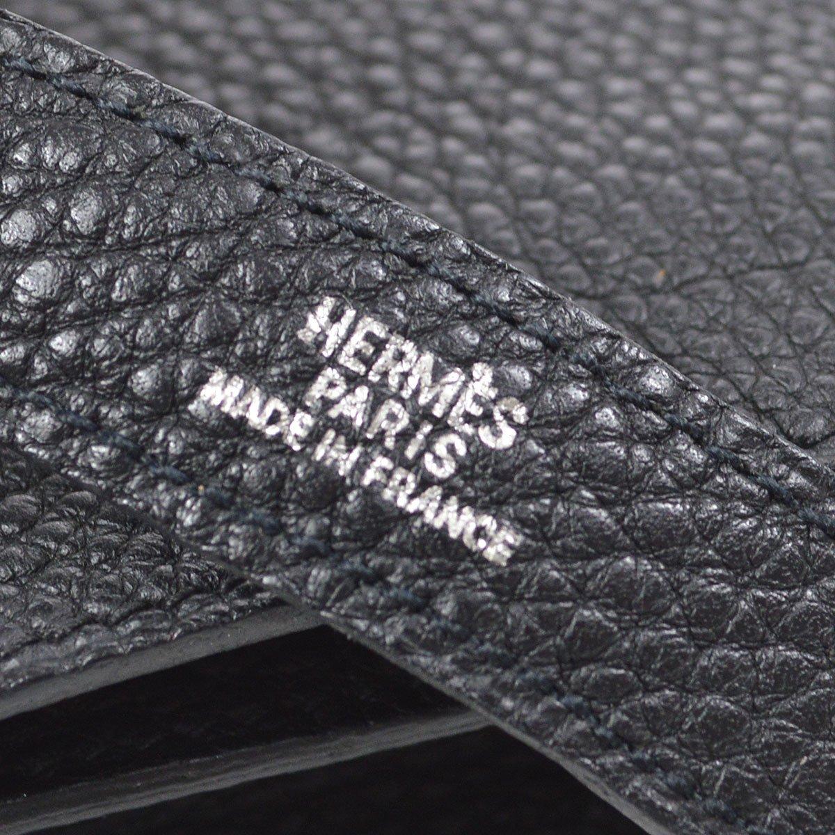 HERMES Borsa con cintura Dogon in pelle nera di Togo con hardware d'argento in vendita 2