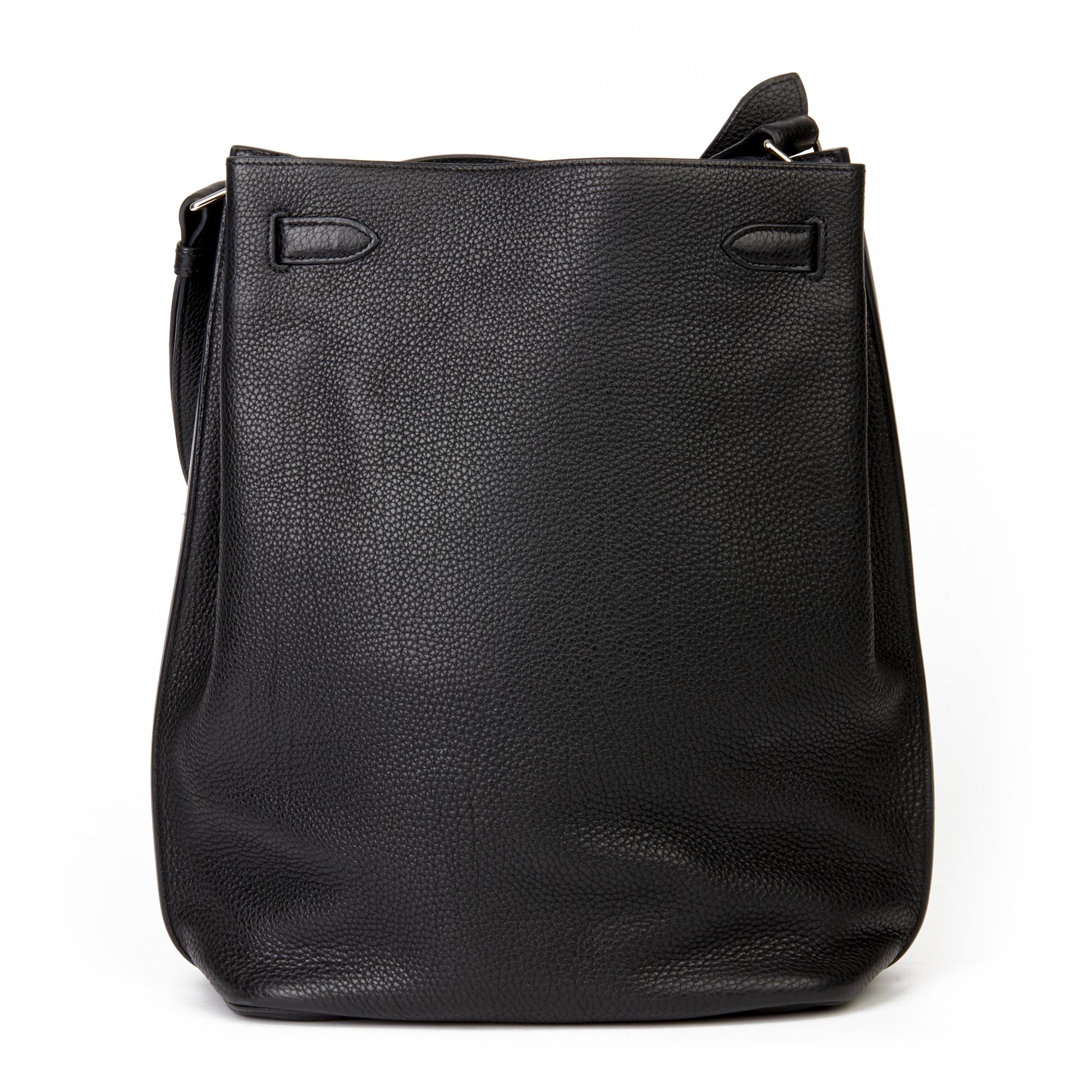 Women's Hermès Black Togo Leather So Kelly 26cm