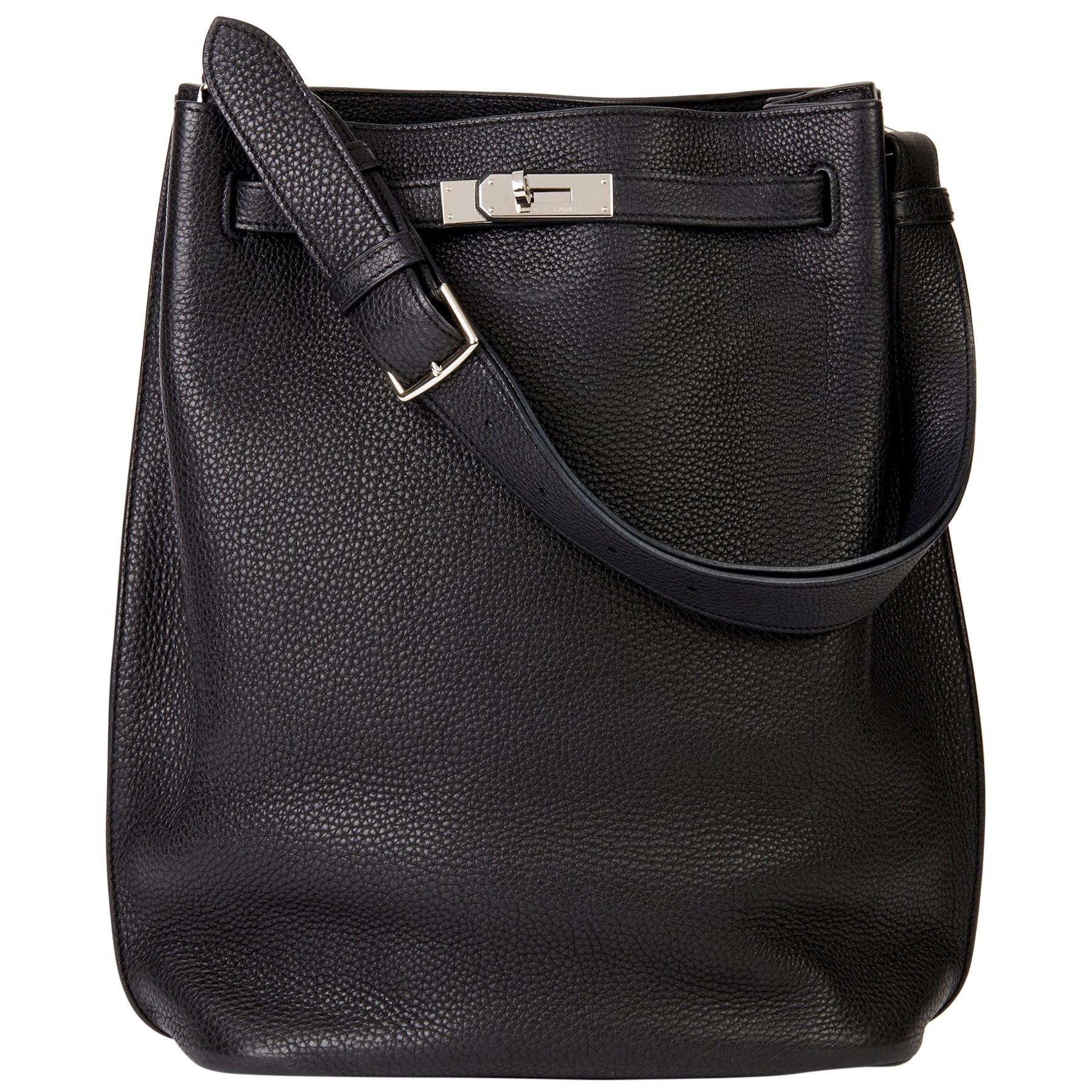 Hermès Black Togo Leather So Kelly 26cm