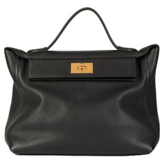 Hermès Black Togo Leather & Swift Leather 24/24 35cm