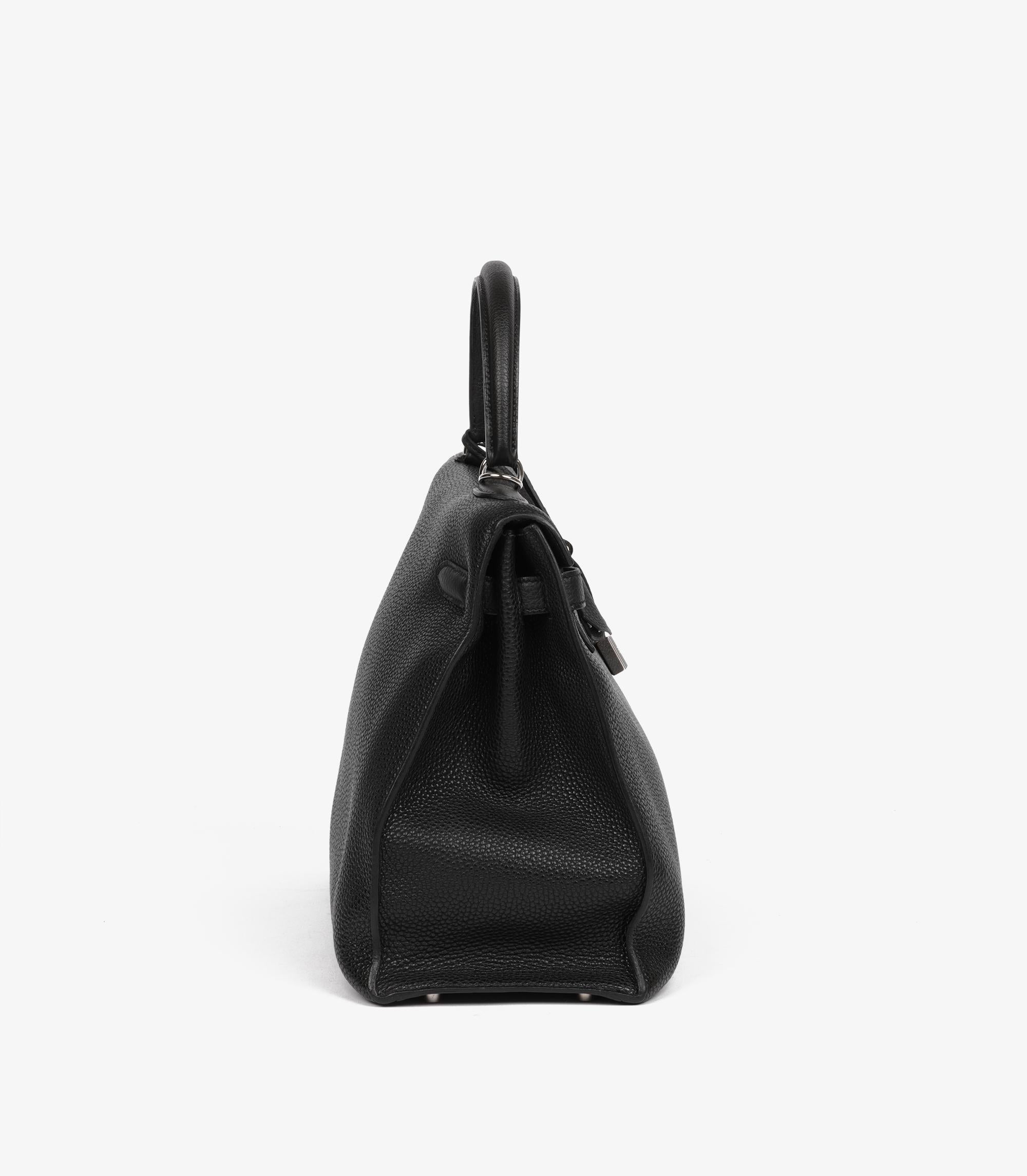 Women's or Men's Hermès Black Togo Leather Vintage Kelly 35cm Sellier For Sale