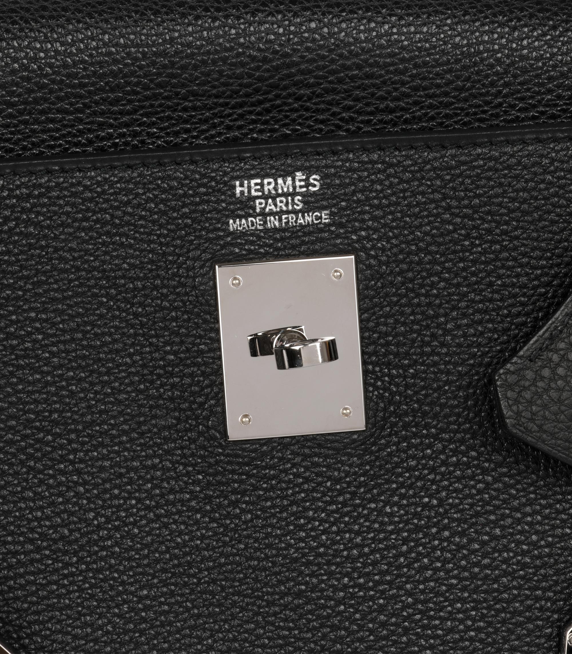 Hermès Black Togo Leather Vintage Kelly 35cm Sellier For Sale 5