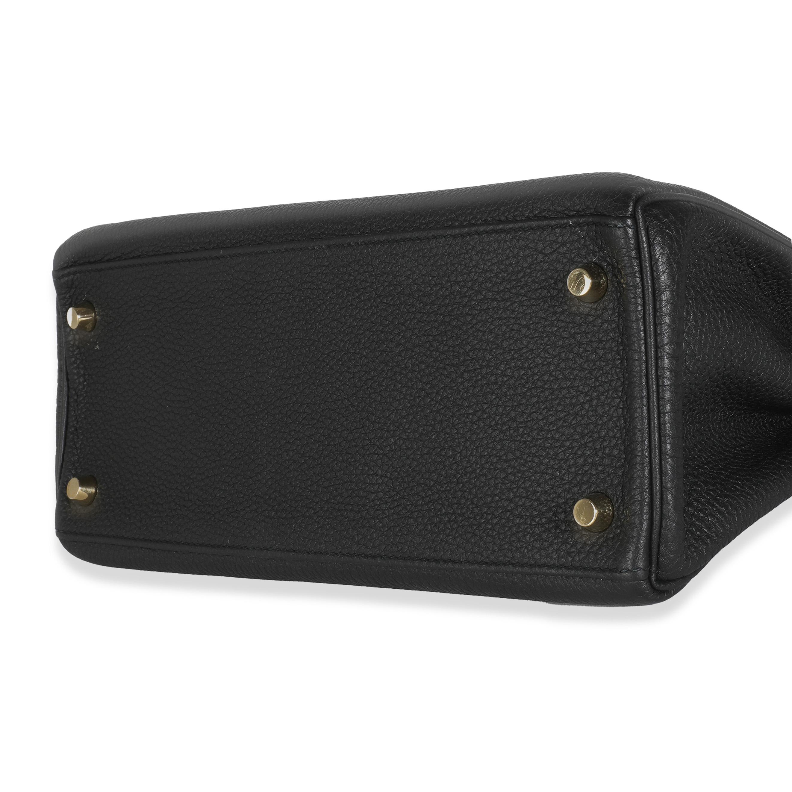 Hermès Black Togo Retourne Kelly 28 GHW 1