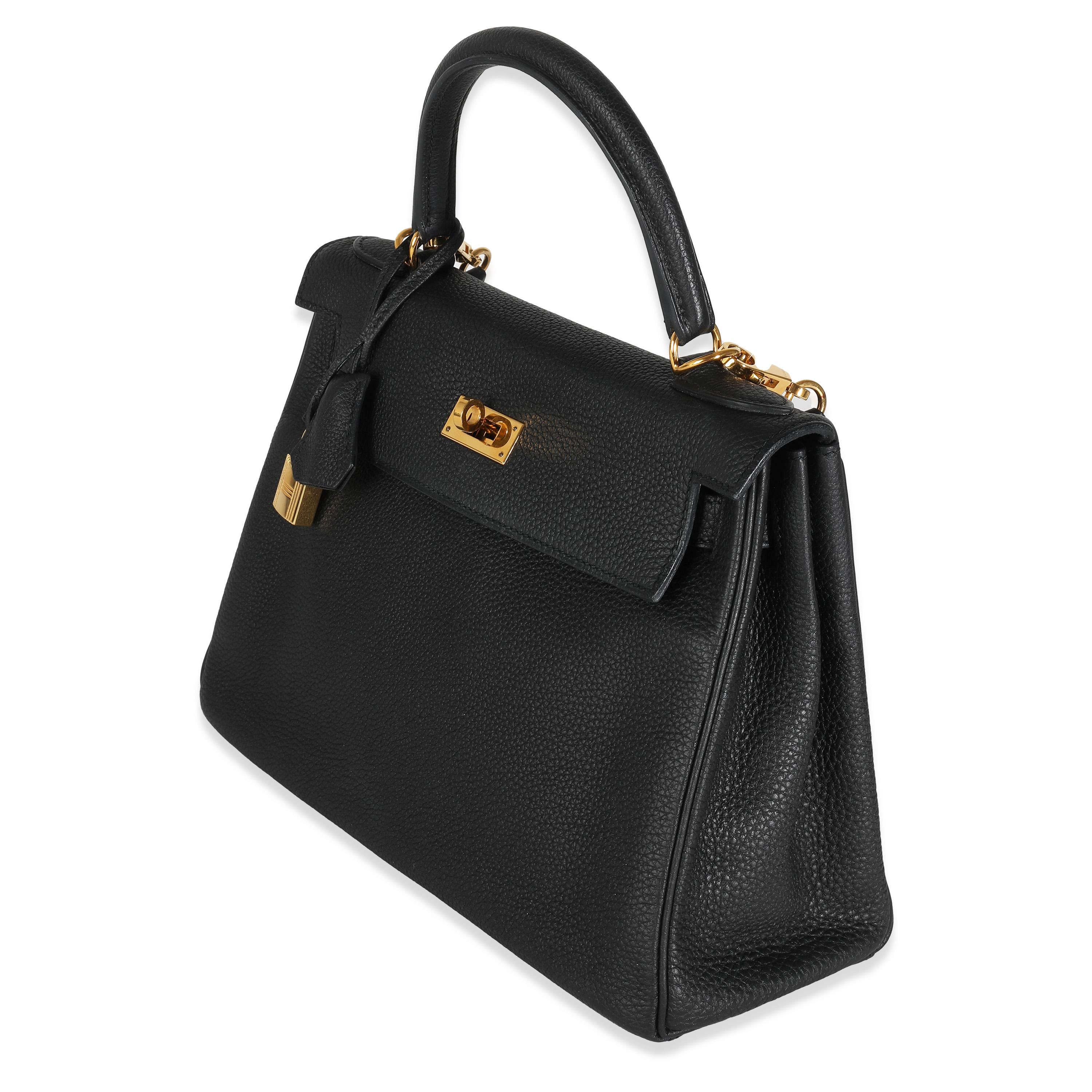 Hermès Black Togo Retourne Kelly 28 GHW 2