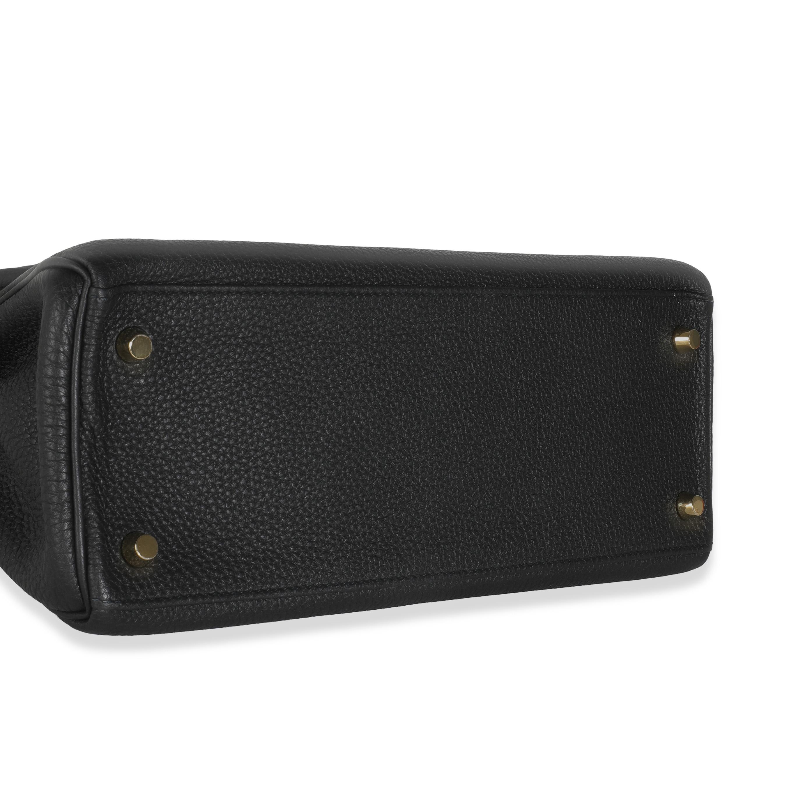 Hermès Black Togo Retourne Kelly 28 GHW 3