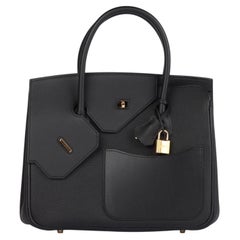 Hermès Black Togo & Swift Leather Birkin 30cm Désordre Retourne