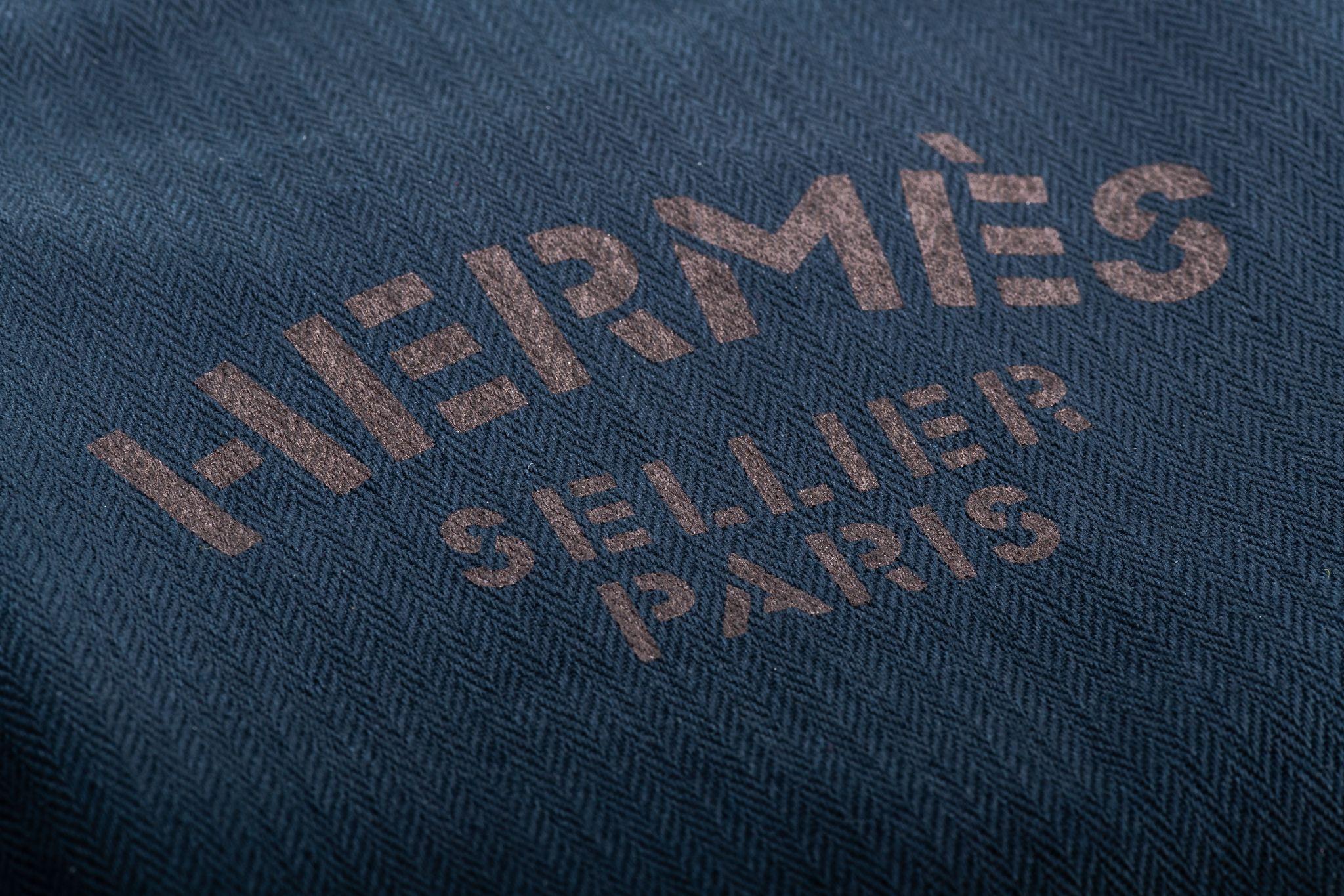 Hermes Toile Feedbag aus Segeltuch in Schwarz im Angebot 2