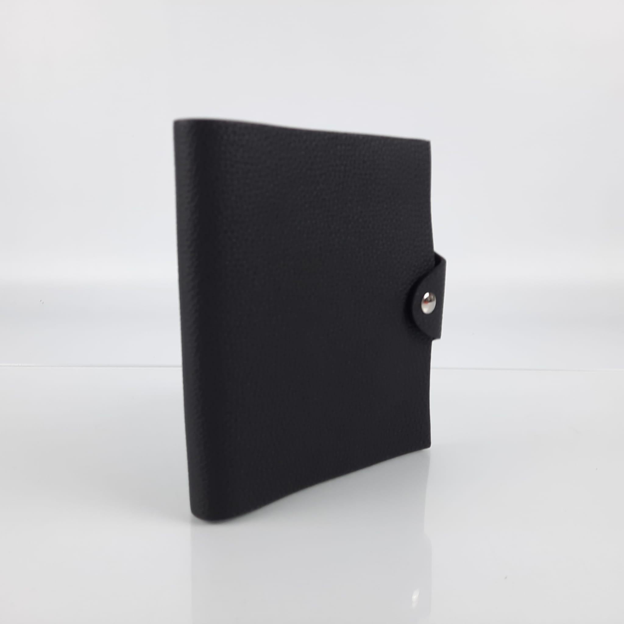 Hermes Black Ulysse Neo PM notebook cover In New Condition In Nicosia, CY