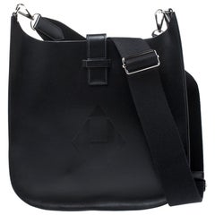 Hermes Black Vache Hunter Leather Evelyne Sellier 29 Bag