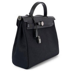 HERMES black Vache Hunter & Toile Officier HERBAG ZIP 31 Shoulder Bag