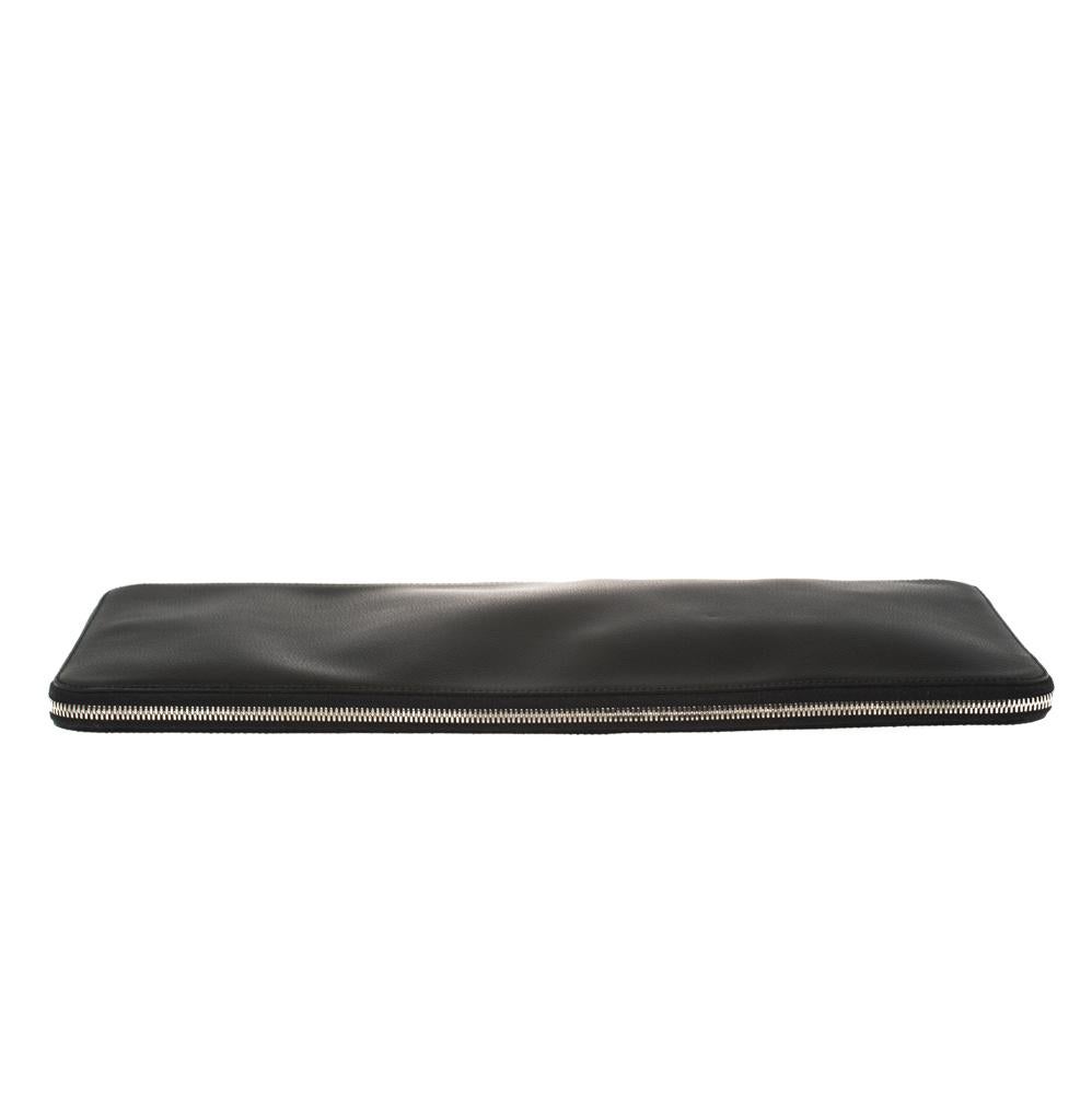 Hermes Black Vache Liegee Leather Travel Tie Case 7