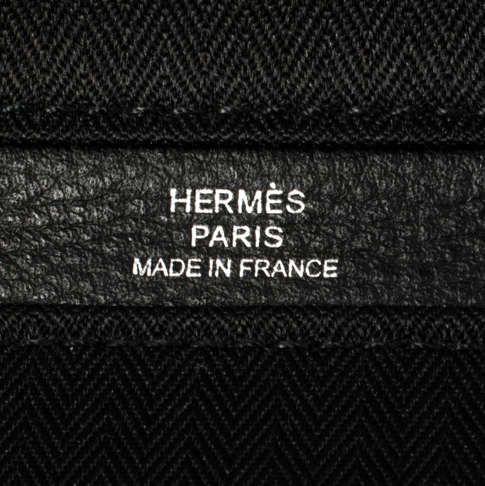 Hermes Black Vache Liegee Leather Travel Tie Case 1
