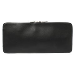 Hermes Black Vache Liegee Leather Travel Tie Case