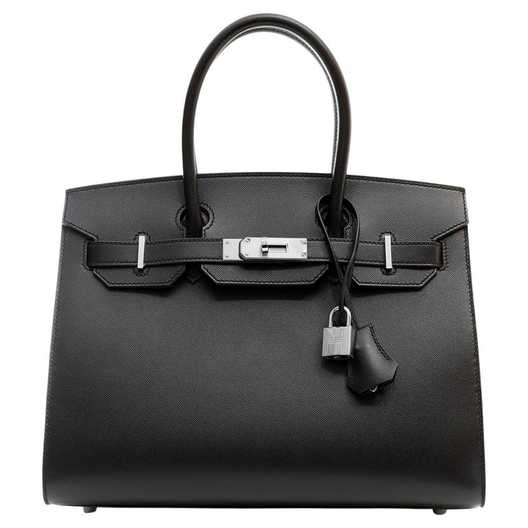 Hermès Black Veau Madame 30 cm Sellier Birkin