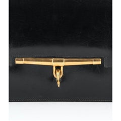 Hermes Black Vintage Palonnier Bag in Leather