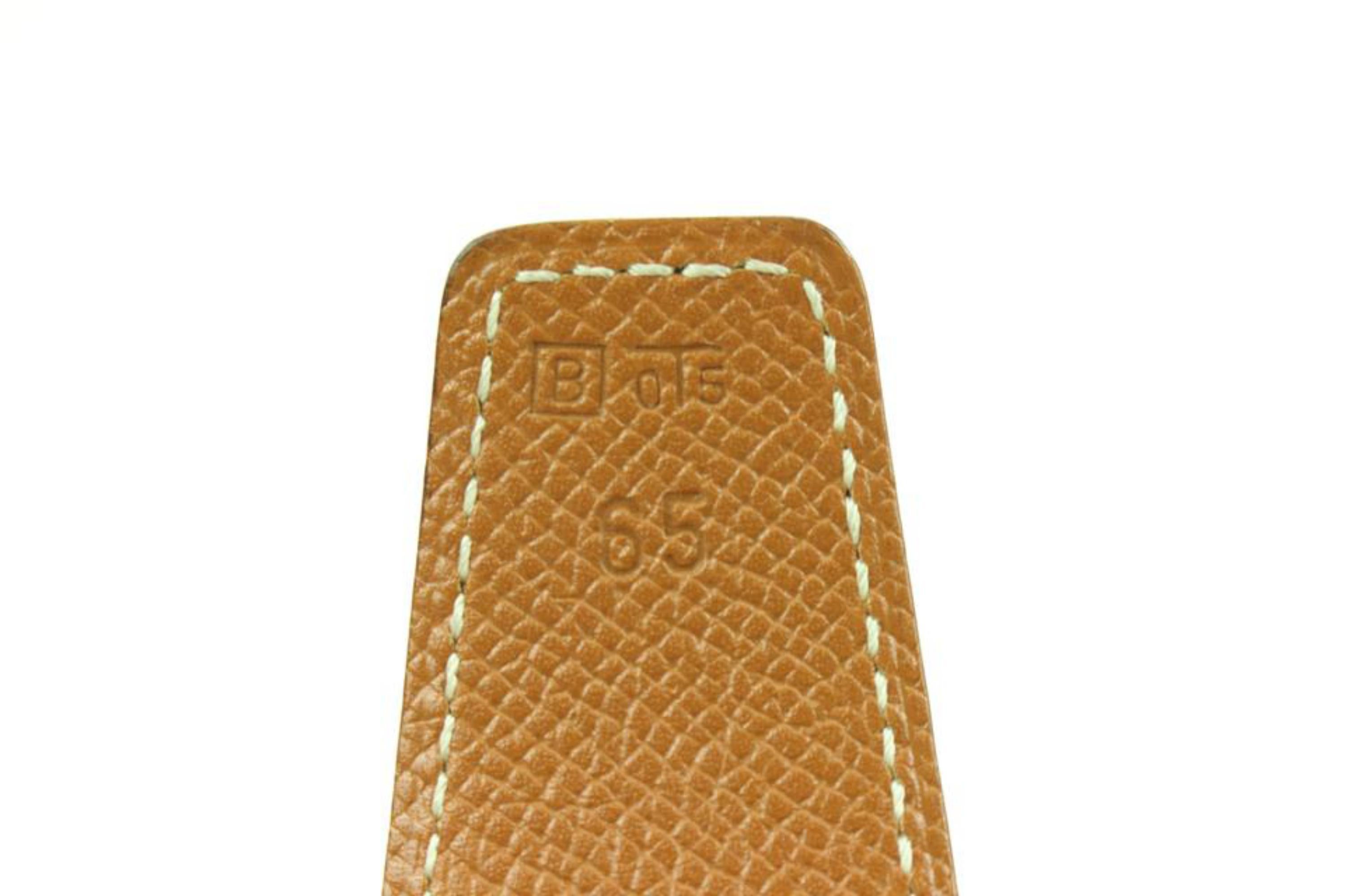 Hermès Schwarz x Braun 18mm H Logo Gürtel Kit Gold 121h61 im Angebot 1