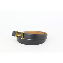 Hermès Black x Brown 24mm Reversible H Logo Belt Kit 830her28