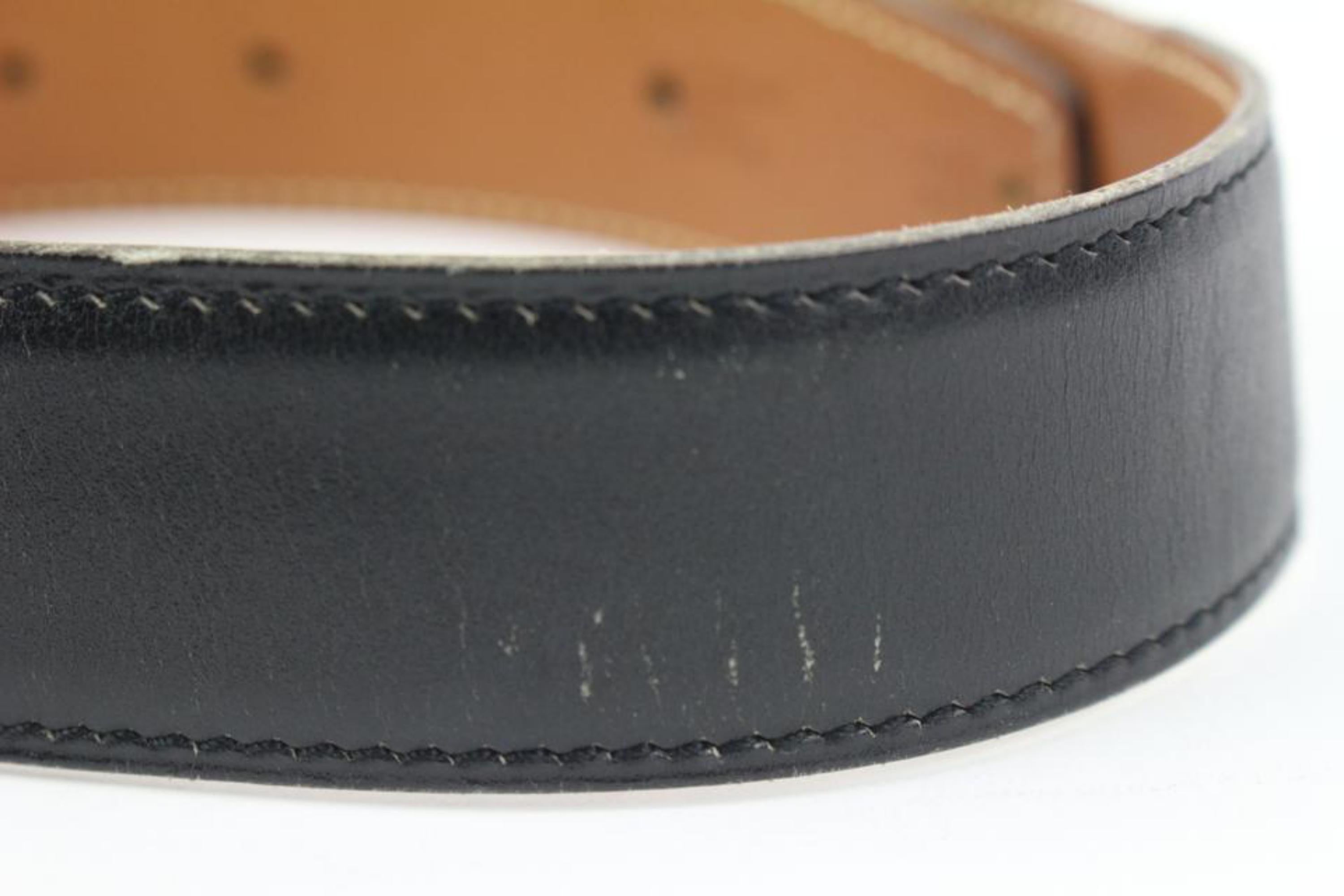 Hermès Black x Brown 32mm Reversible H Logo Belt Kit 78h221s For Sale 3