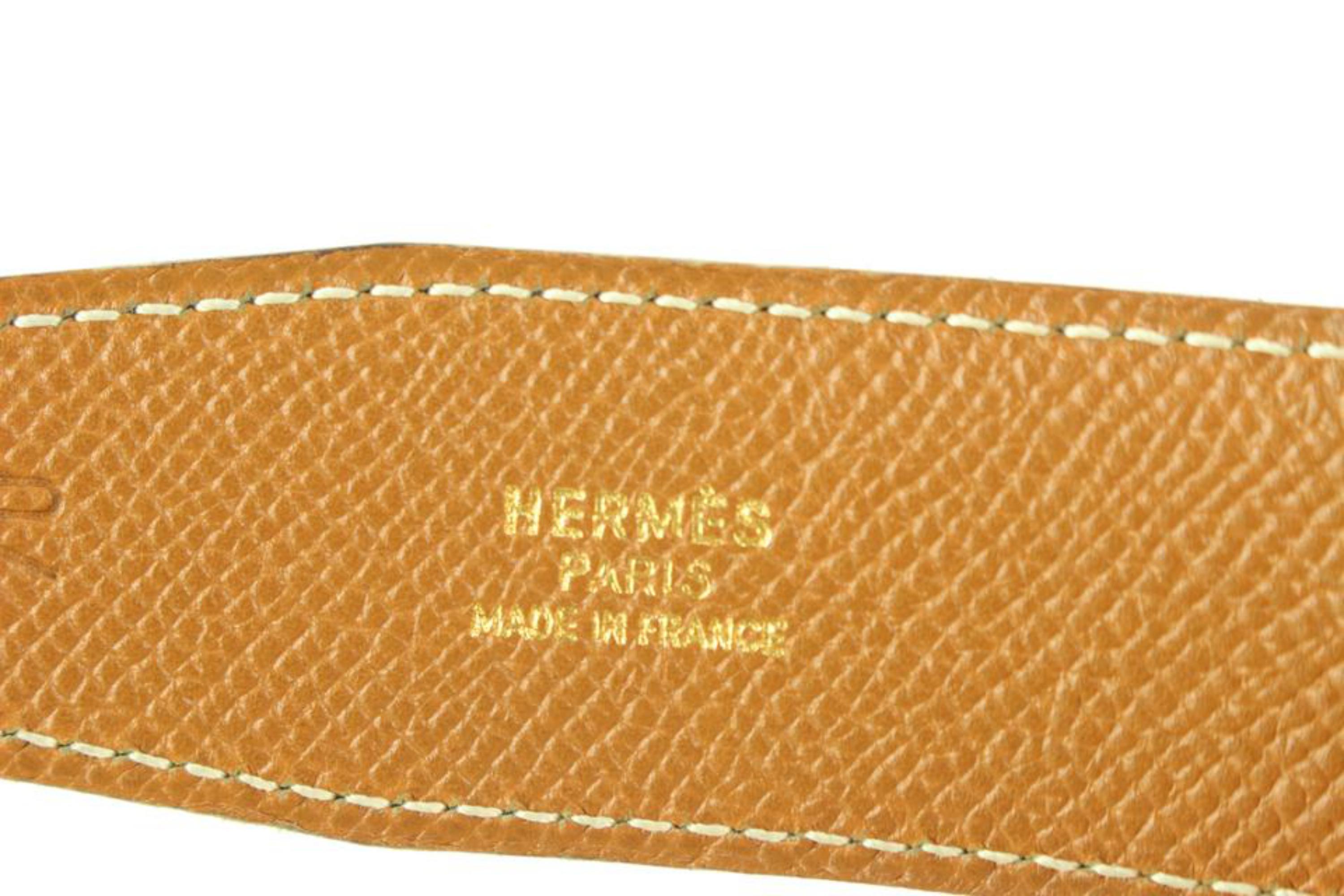 Hermès Black x Brown 32mm Reversible H Logo Belt Kit 84h615s For Sale 5