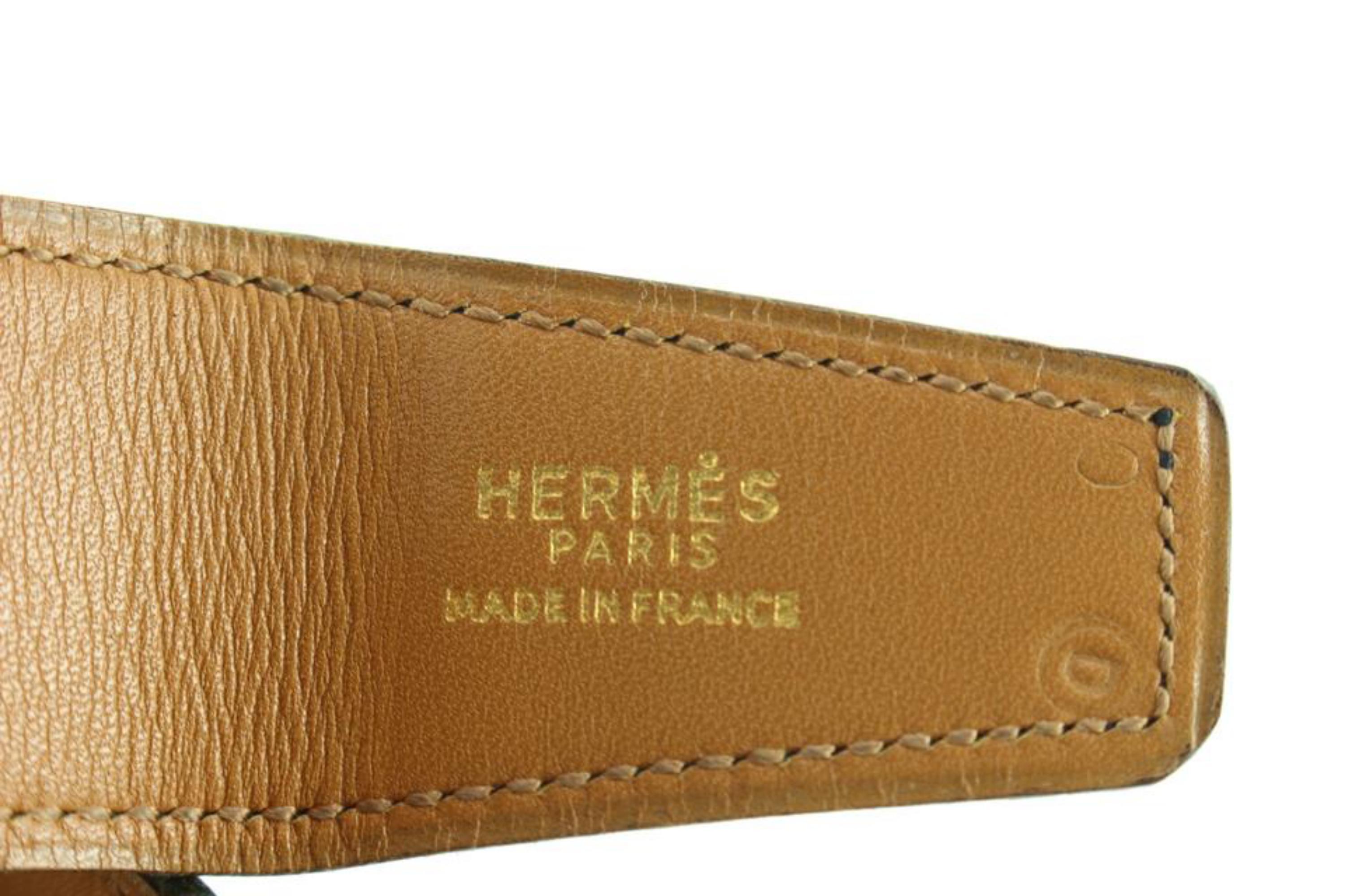 Hermès Black x Brown 32mm Reversible H Logo Belt Kit 97h630s 6