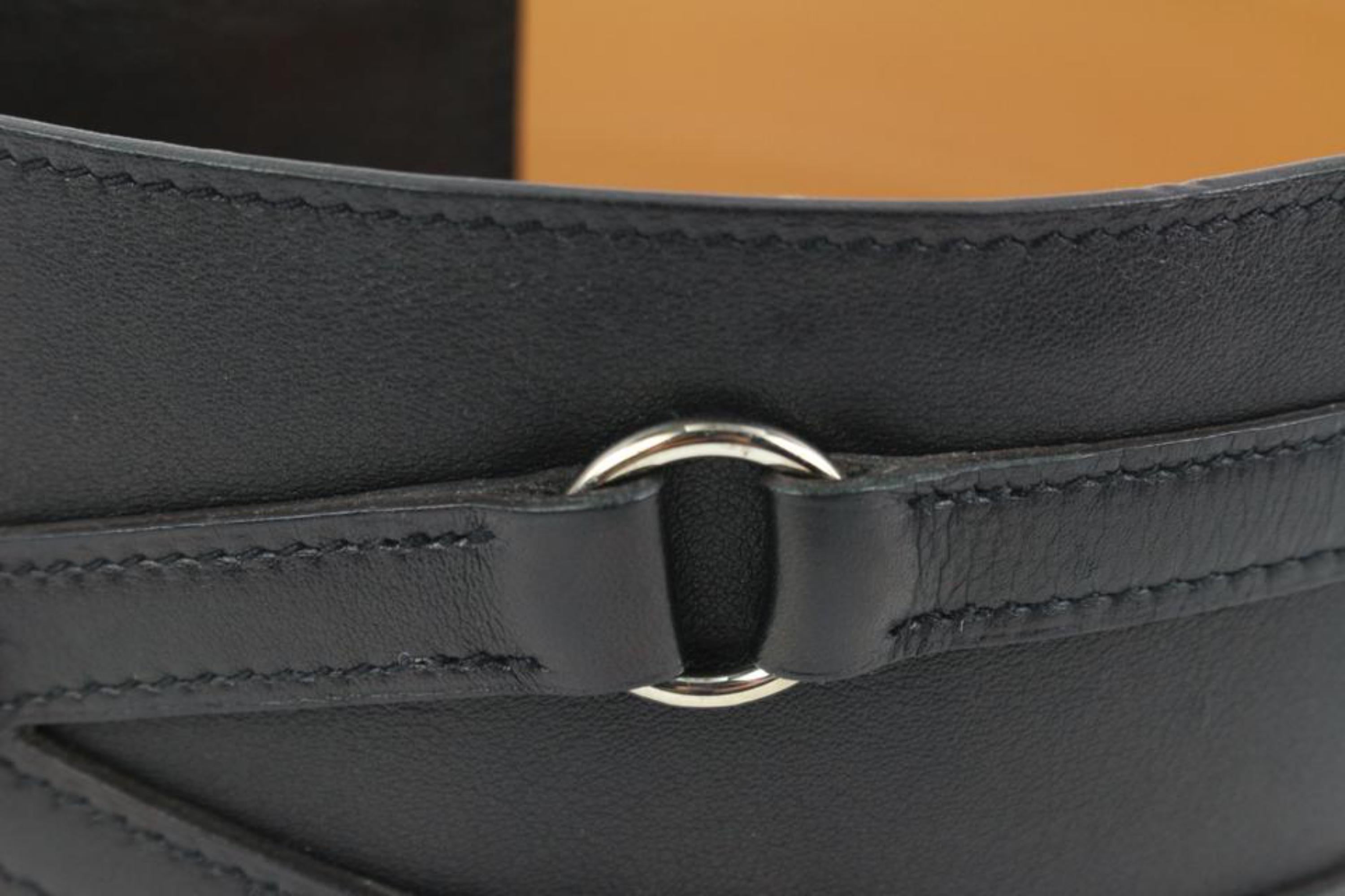 Hermès Black x Brown Corset Waist Belt 55h414s For Sale 5