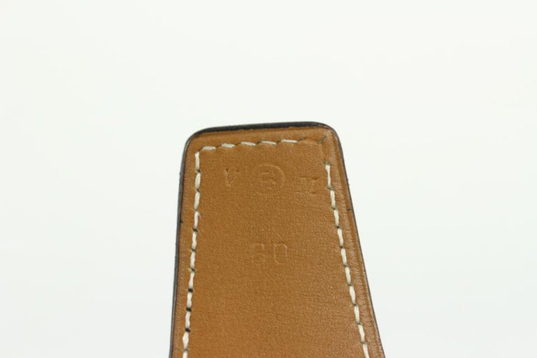 Hermès Black x Brown Leather Reversible Horse Logo Belt Kit 923her11 7