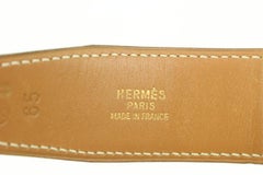 Hermès Schwarz x Braun x Gold 32mm Reversible H Logo Gürtel Kit s331h52