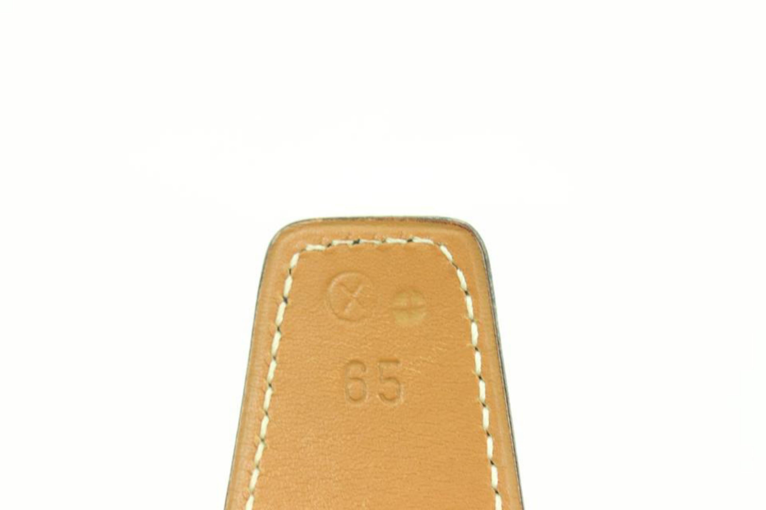 Hermès Schwarz x Braun x Gold 32mm Reversible H Logo Gürtel Kit s331h52 (Grau) im Angebot