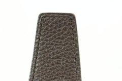 Hermès Schwarz x Braun x Silber 32mm Reversible Strie H Logo Gürtel Kit 41he56