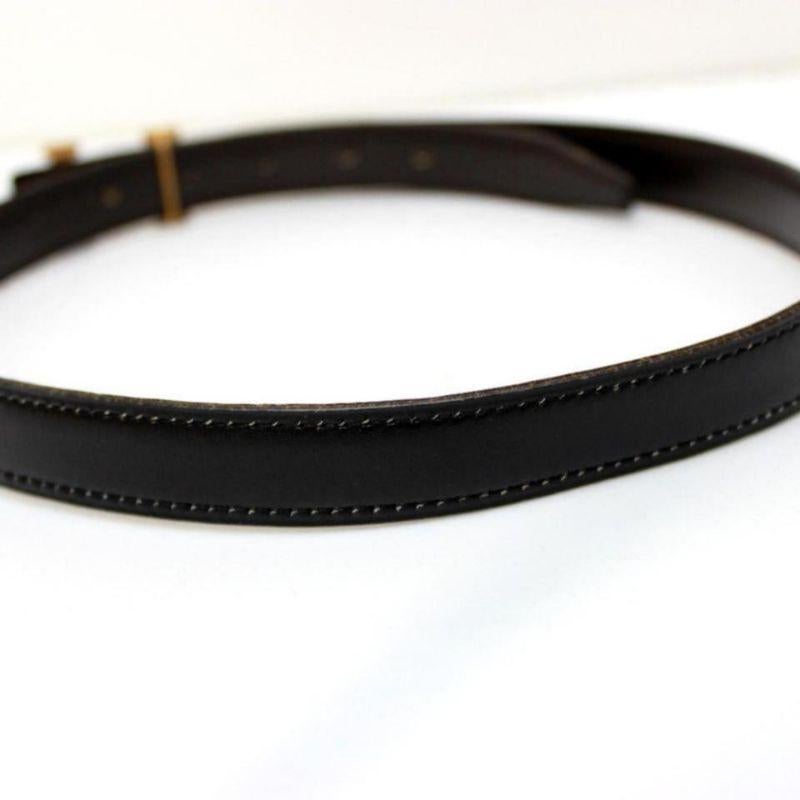 Hermès Black x Gold 18mm Reversible H Logo Belt Kit 861064  2