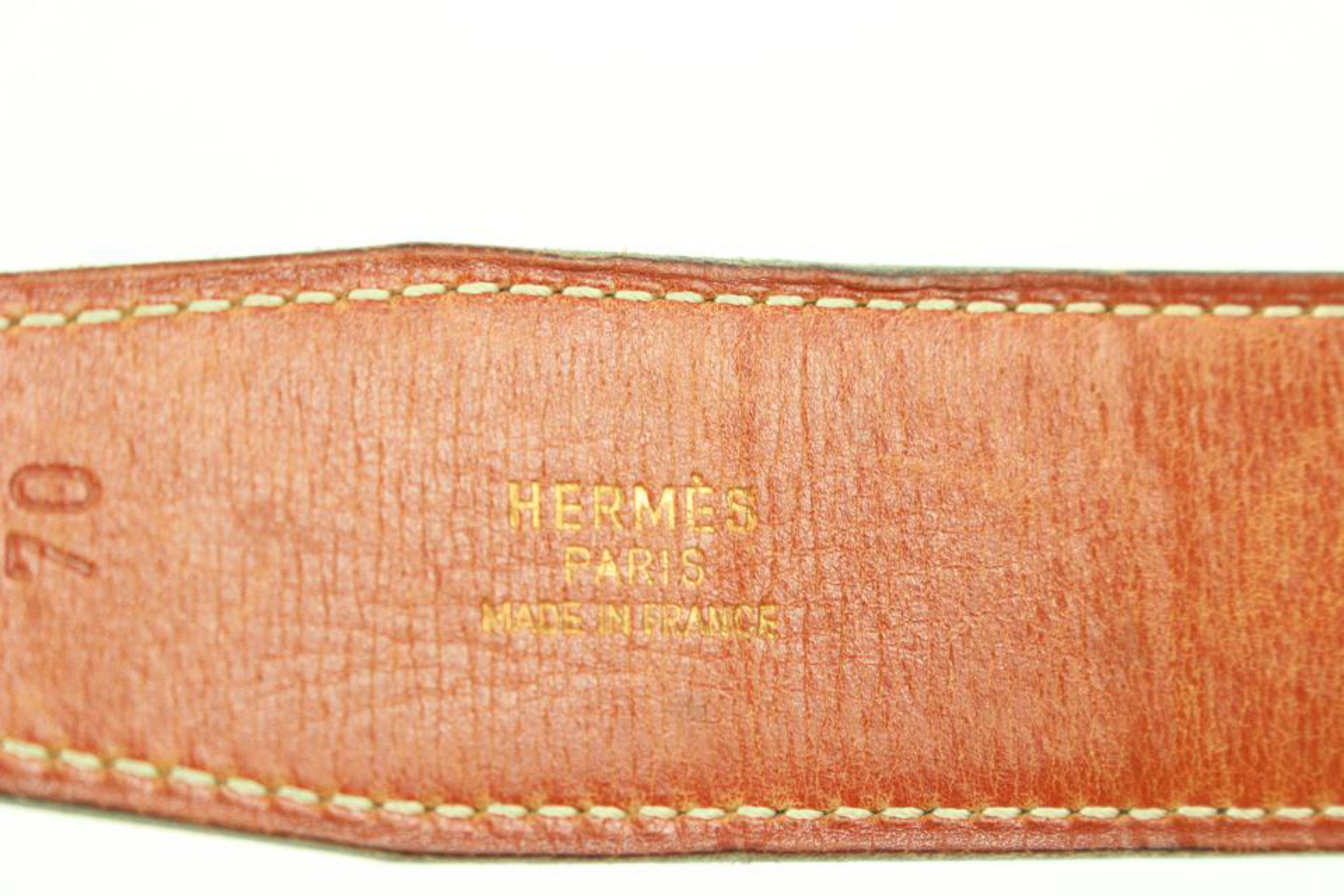 Hermès Schwarz x Gold 32mm Reversible H Logo Gürtel Kit 50h421s Damen im Angebot