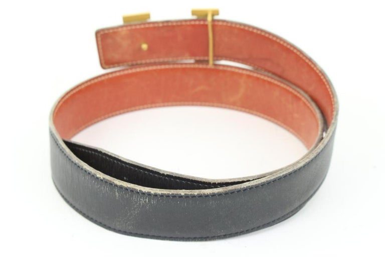 Hermès Black x Brown x Gold 32mm Reversible H Logo Belt Kit 49h421s Hermès Black x Brown x Gold 32mm Reversible H Logo Belt Kit  main image 3