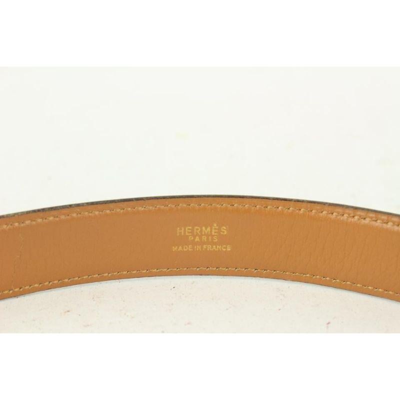 Noir Hermès - Ceinture fer à cheval Wishbone noir et or 823her26 en vente